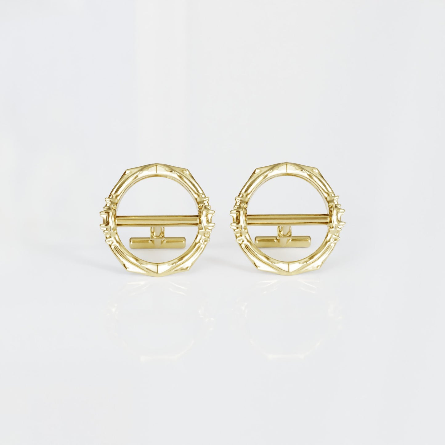 Spiked Cufflinks in Vermeil