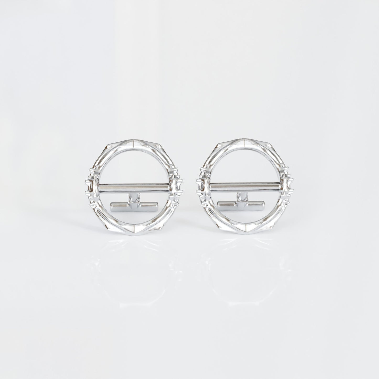 Spiked Cufflinks in Sterling Silver