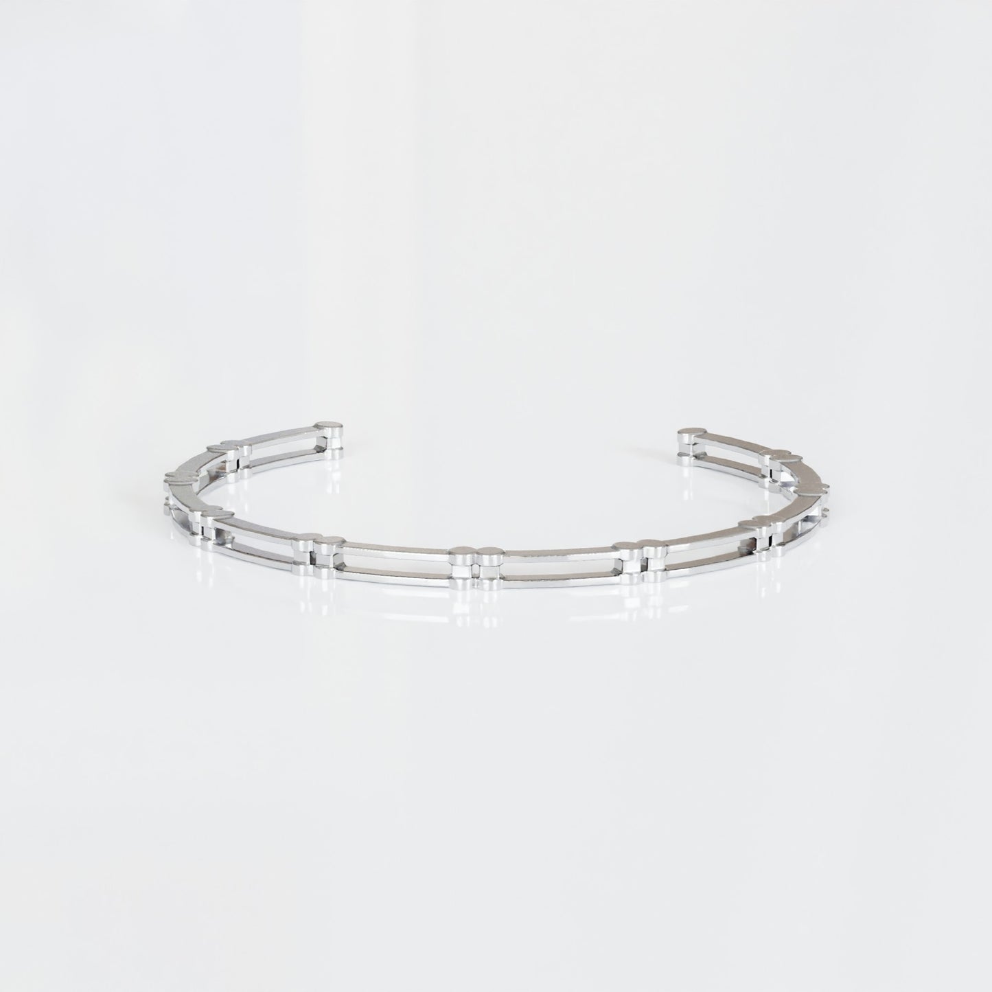 Ten Cuff Bracelet in Sterling Silver