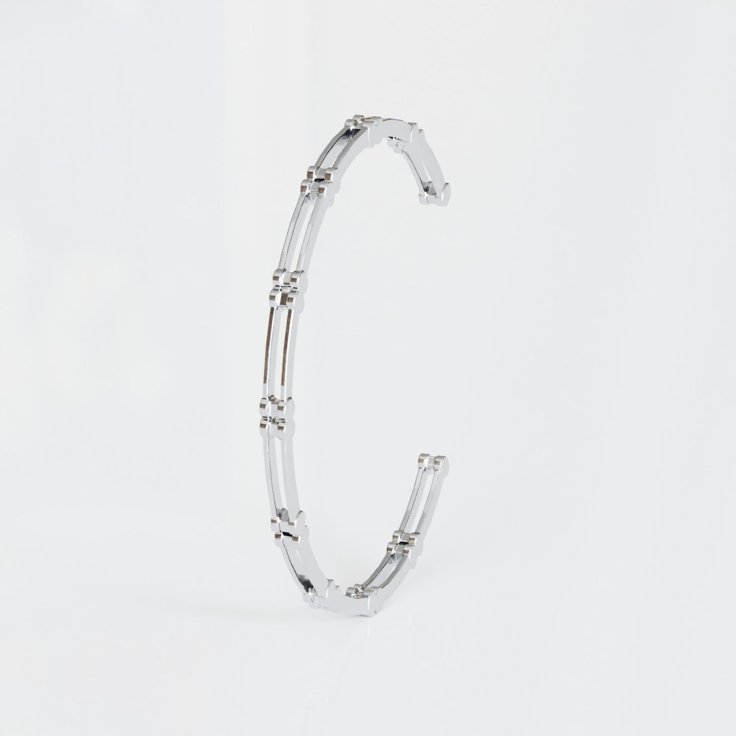 Ten Cuff Bracelet in Sterling Silver